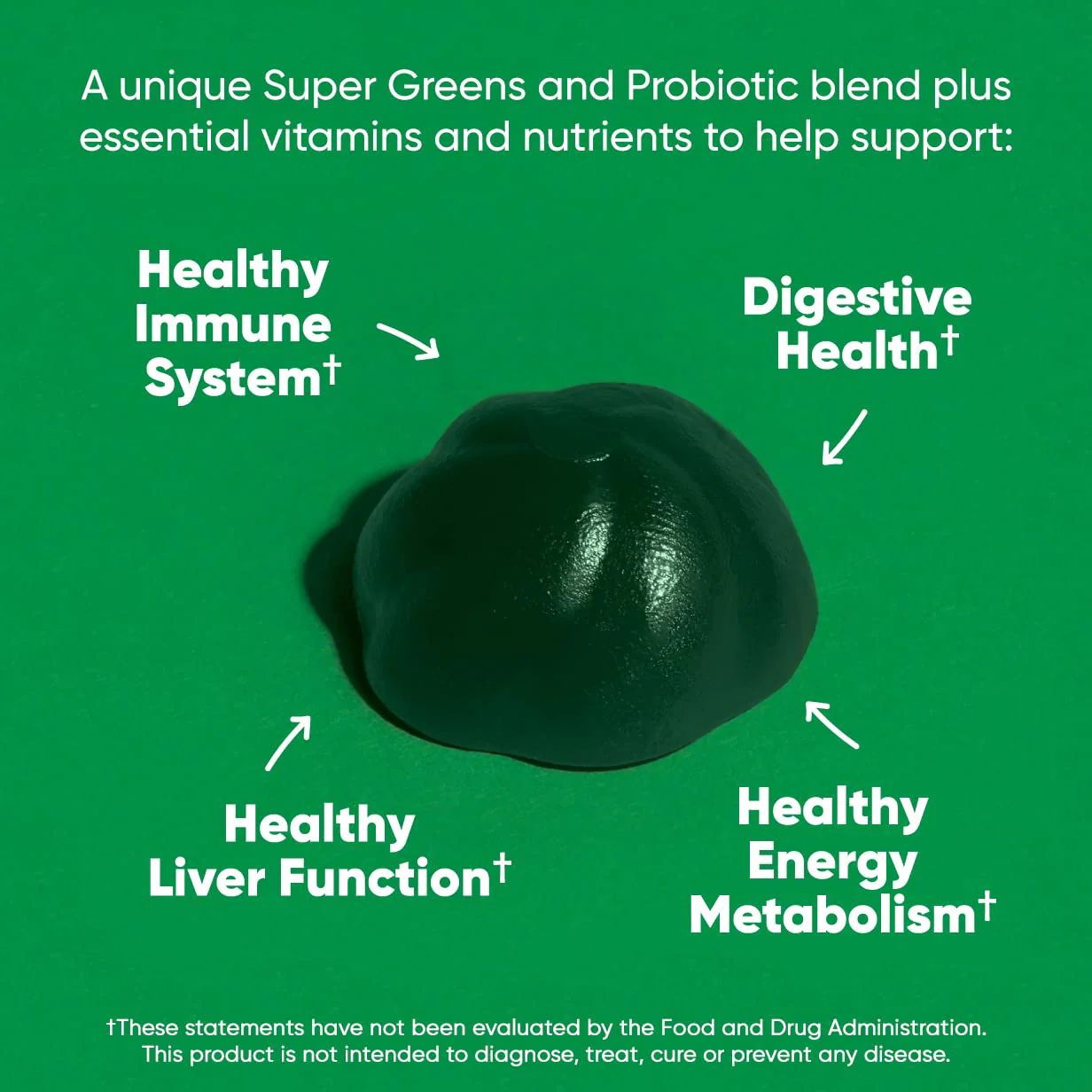 Goli Nutrition Gummies 60 Pieces, Supergreens - Image 5