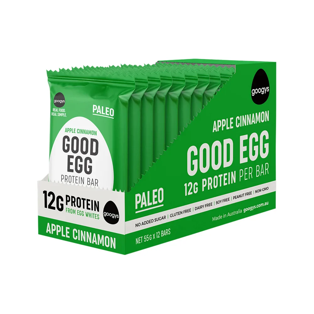 Googy's Good Egg Protein Bar 55g, Apple Cinnamon Flavour - Image 2