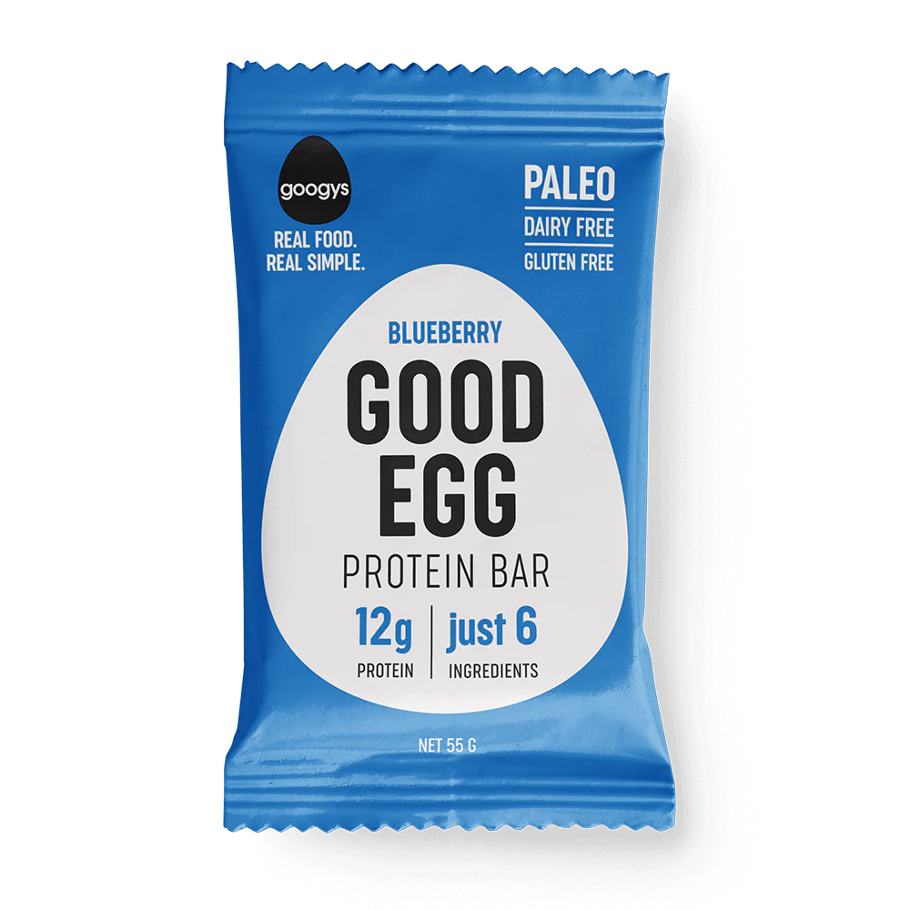 Googy's Good Egg Protein Bar 55g, Blueberry Flavour