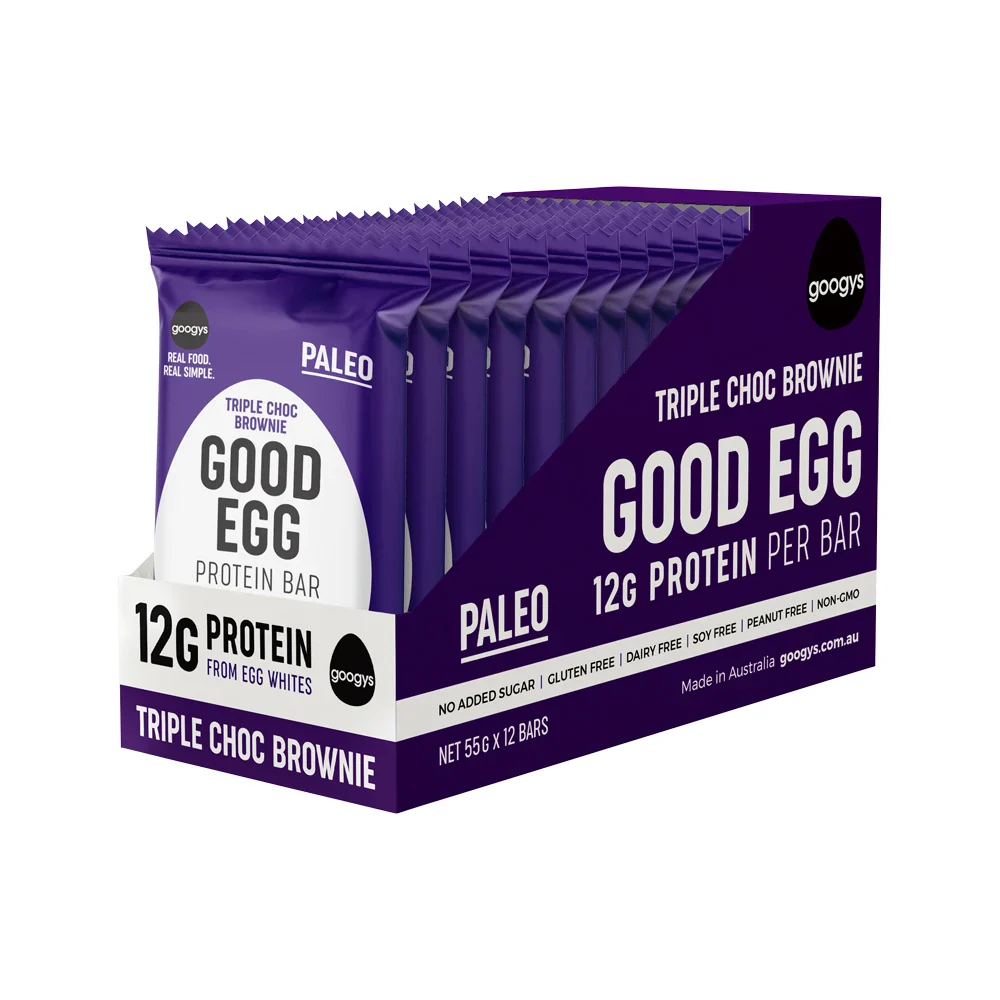 Googy's Good Egg Protein Bar 55g, Choc Brownie Flavour - Image 2