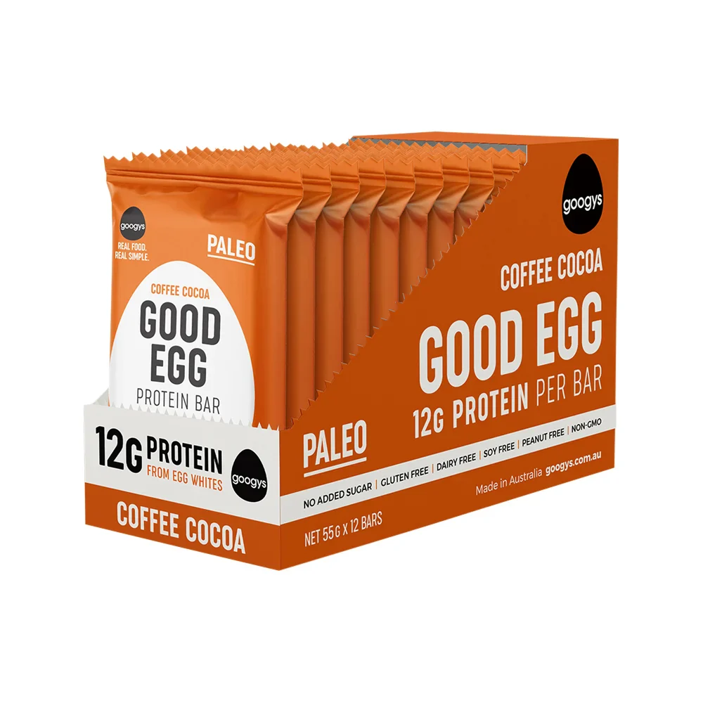 Googy's Good Egg Protein Bar 55g, Coffee Cocoa Flavour - Image 2