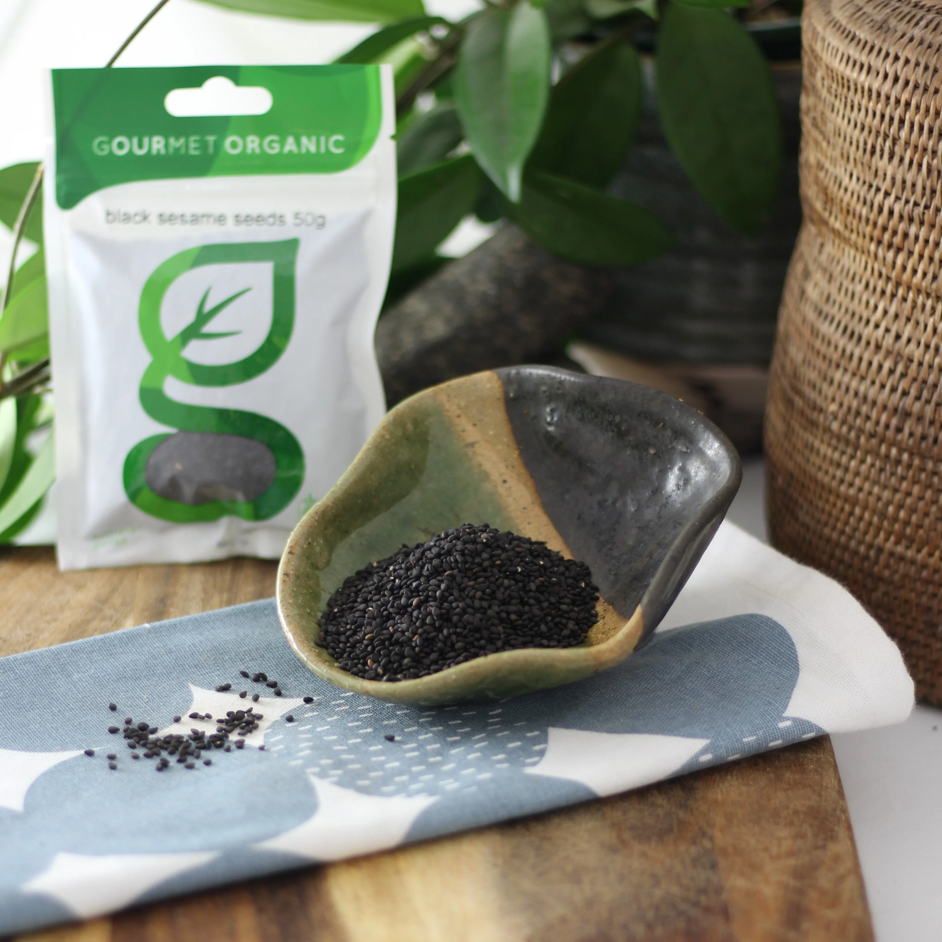 Gourmet Organic Sesame Seeds Black 50g, Certified Organic - Image 2