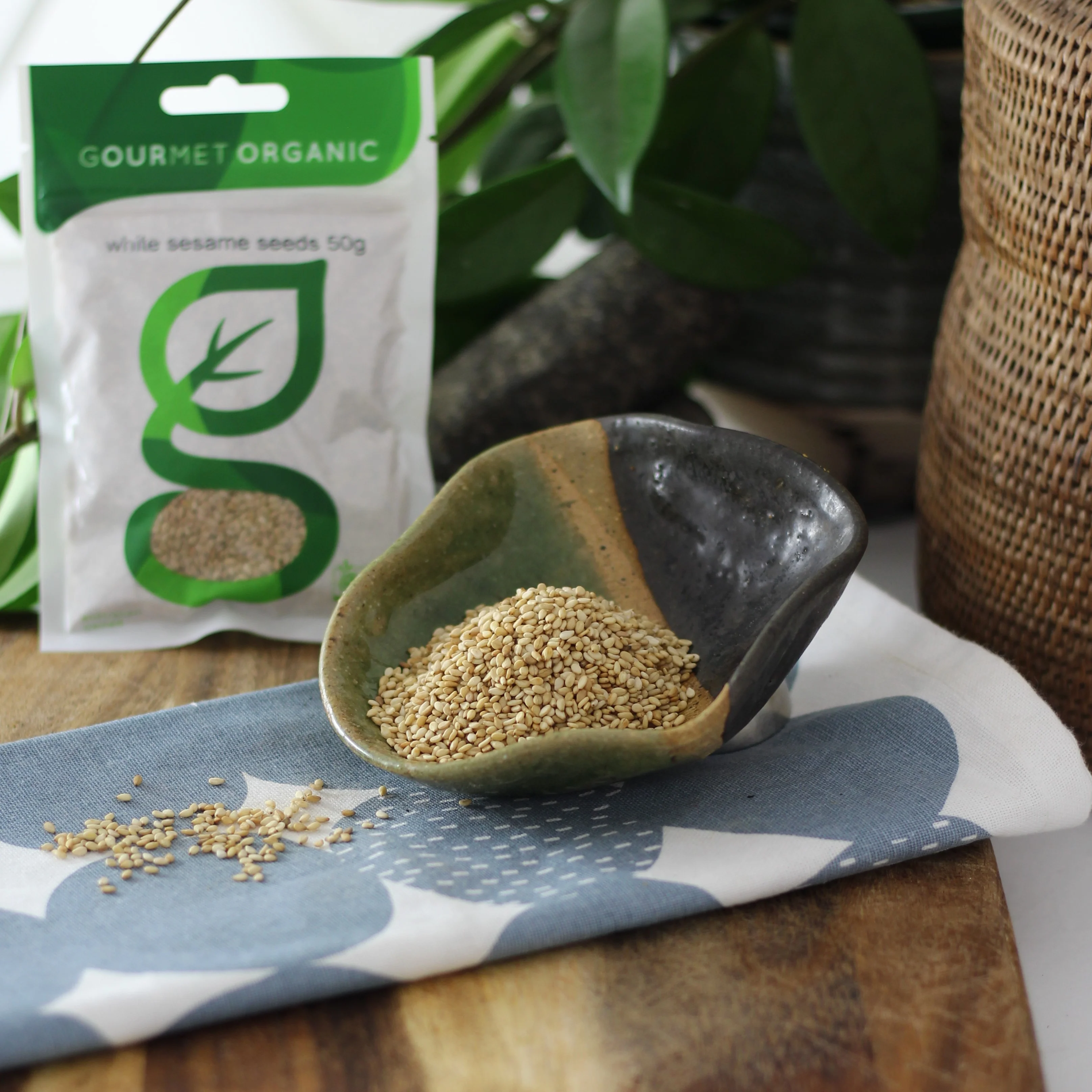 Gourmet Organic Sesame Seeds White 50g, Certified Organic - Image 2