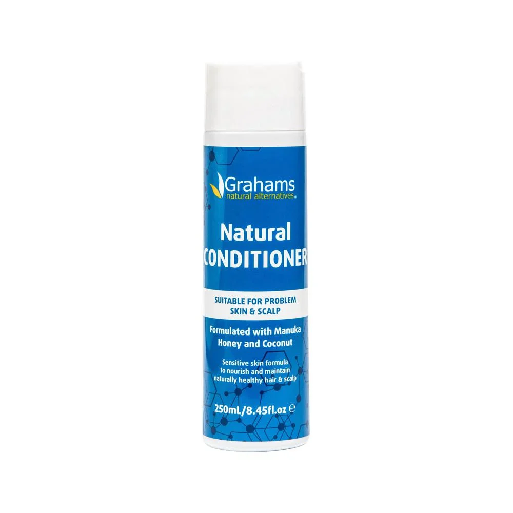 Grahams Natural Conditioner 250mL, With Coconut & Manuka Honey For Healthy Hair & Scalp