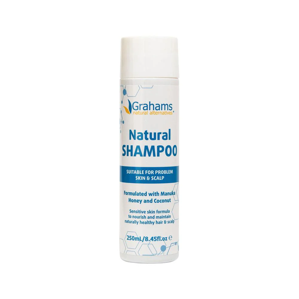 Grahams Natural Shampoo With Coconut & Manuka Honey 250mL, For Problem Skin & Scalp