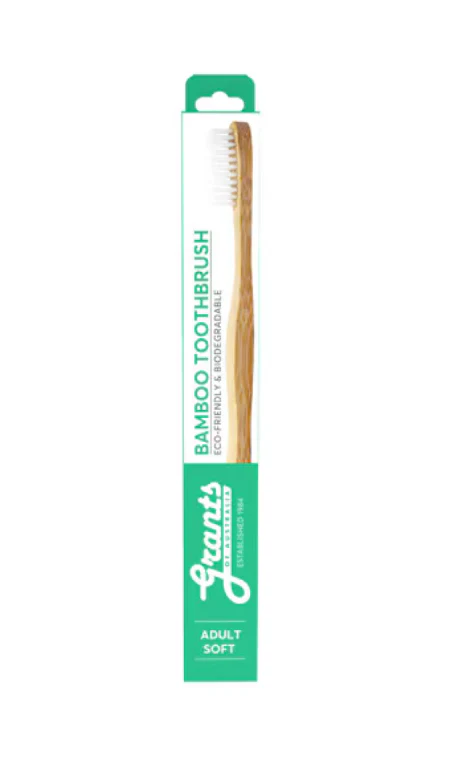 Grants Bamboo Toothbrush Adult Soft, Eco-Friendly & Biodegradable