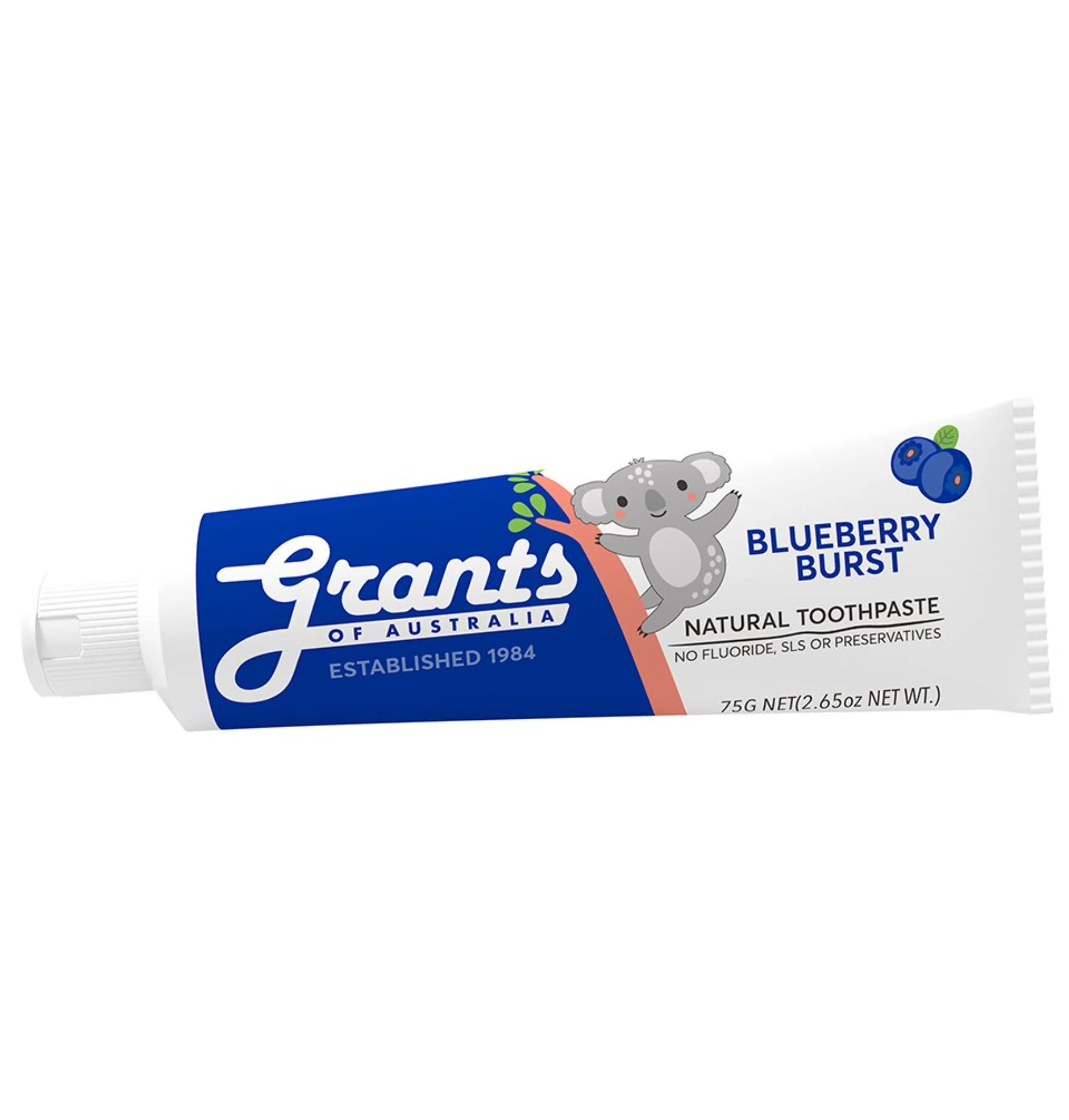 Grants Natural Toothpaste Kids 75g, Blueberry Burst Flavour - Image 3