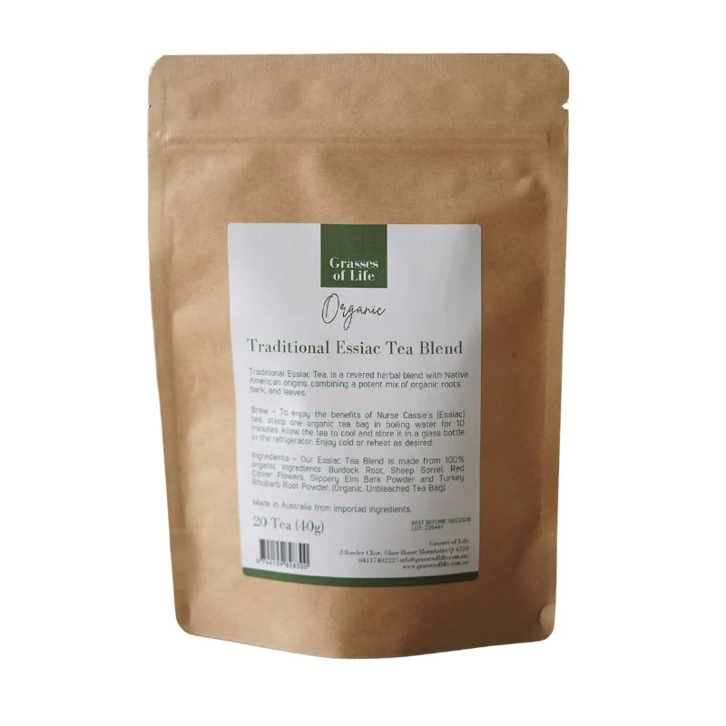 Grasses of Life Organic Traditional Essiac Tea Blend 20 Tea Bags, Steep For 10 Minutes!
