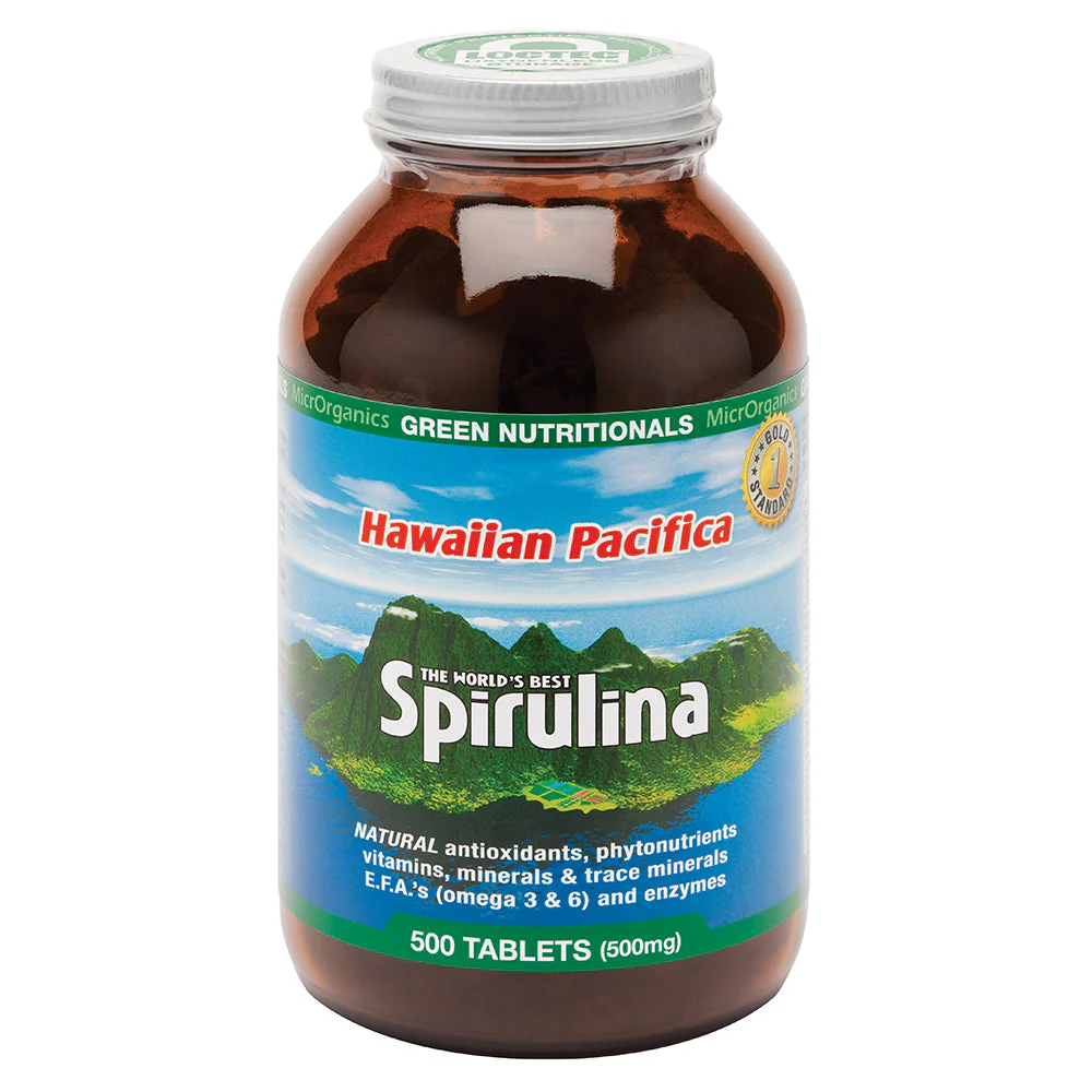 Green Nutritionals Hawaiian Pacifica Spirulina Tablets {500mg}, 100, 200, 500 Or 1000 Tablets; For Energy & Cell Regeneration - Image 3