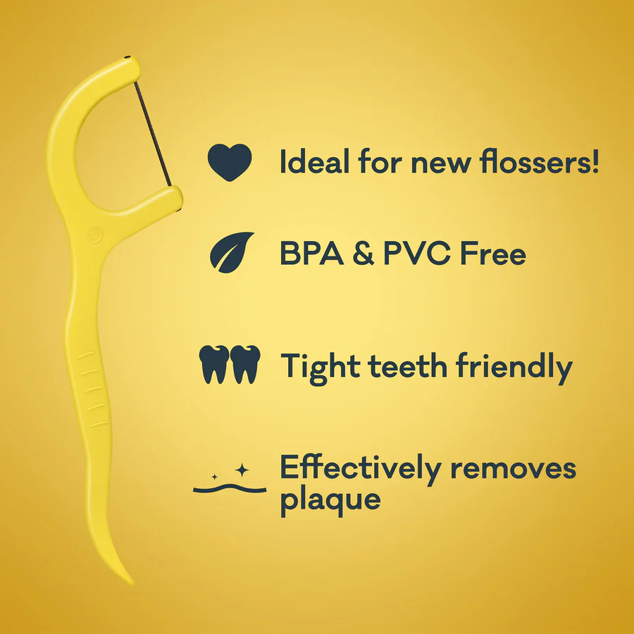 Grin Ultra Clean Charcoal Infused Floss Sticks 40Picks, Individually Wrapped With A Natural Mint Flavour - Image 3