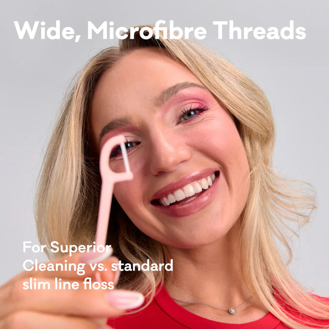 Grin Ultra Smooth Watermelon Flavoured Floss Pick 80 Picks, Infused With Nano-Hydroxyapatite - Image 5