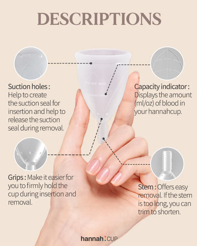 Hannah Menstrual Cup, Small Or Medium Size For A Healthy You - Image 2