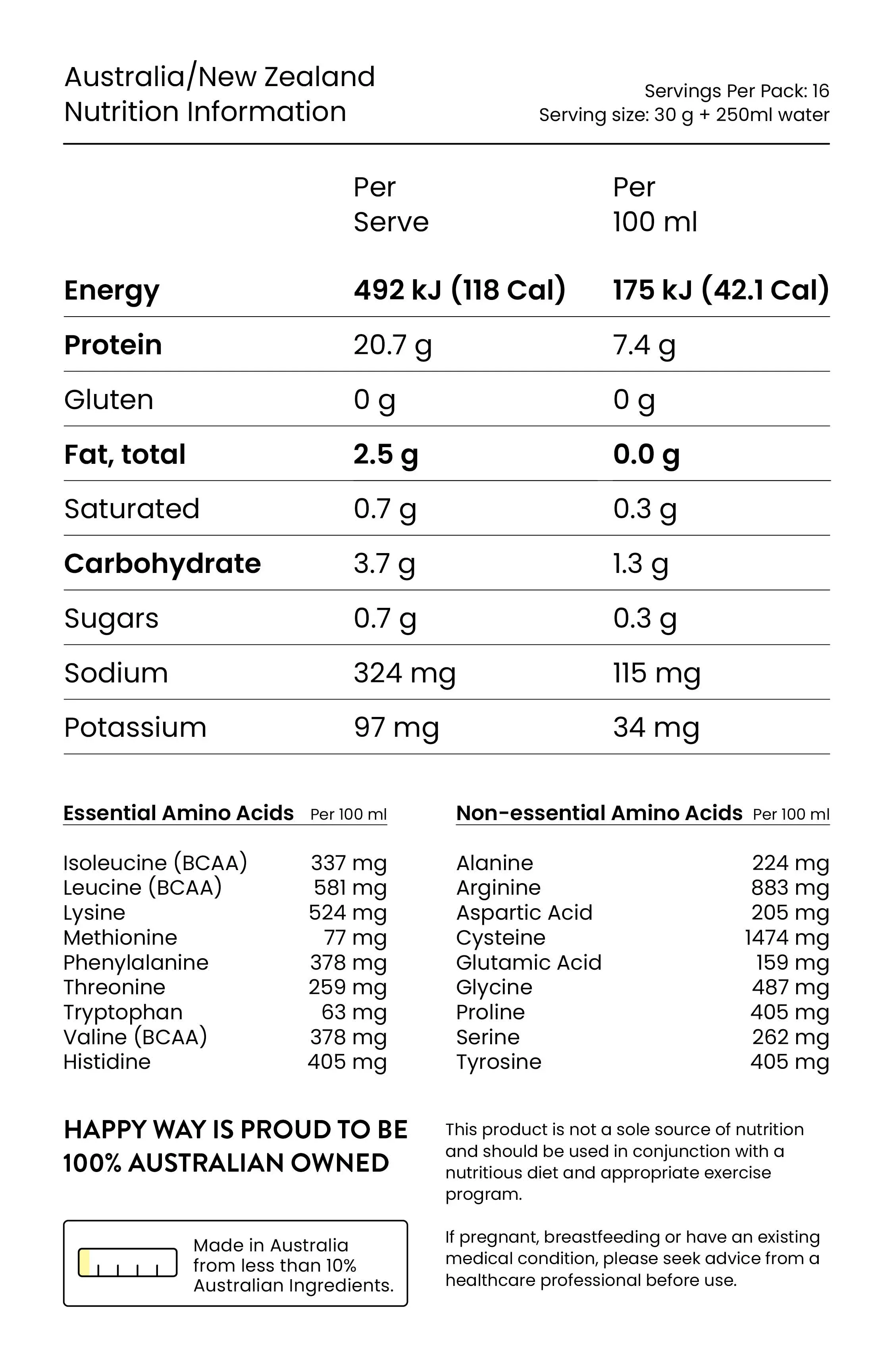 Happy Way Ashy Bines Vegan Protein Powder 500g, Triple Choc Fudge Flavour - Image 3