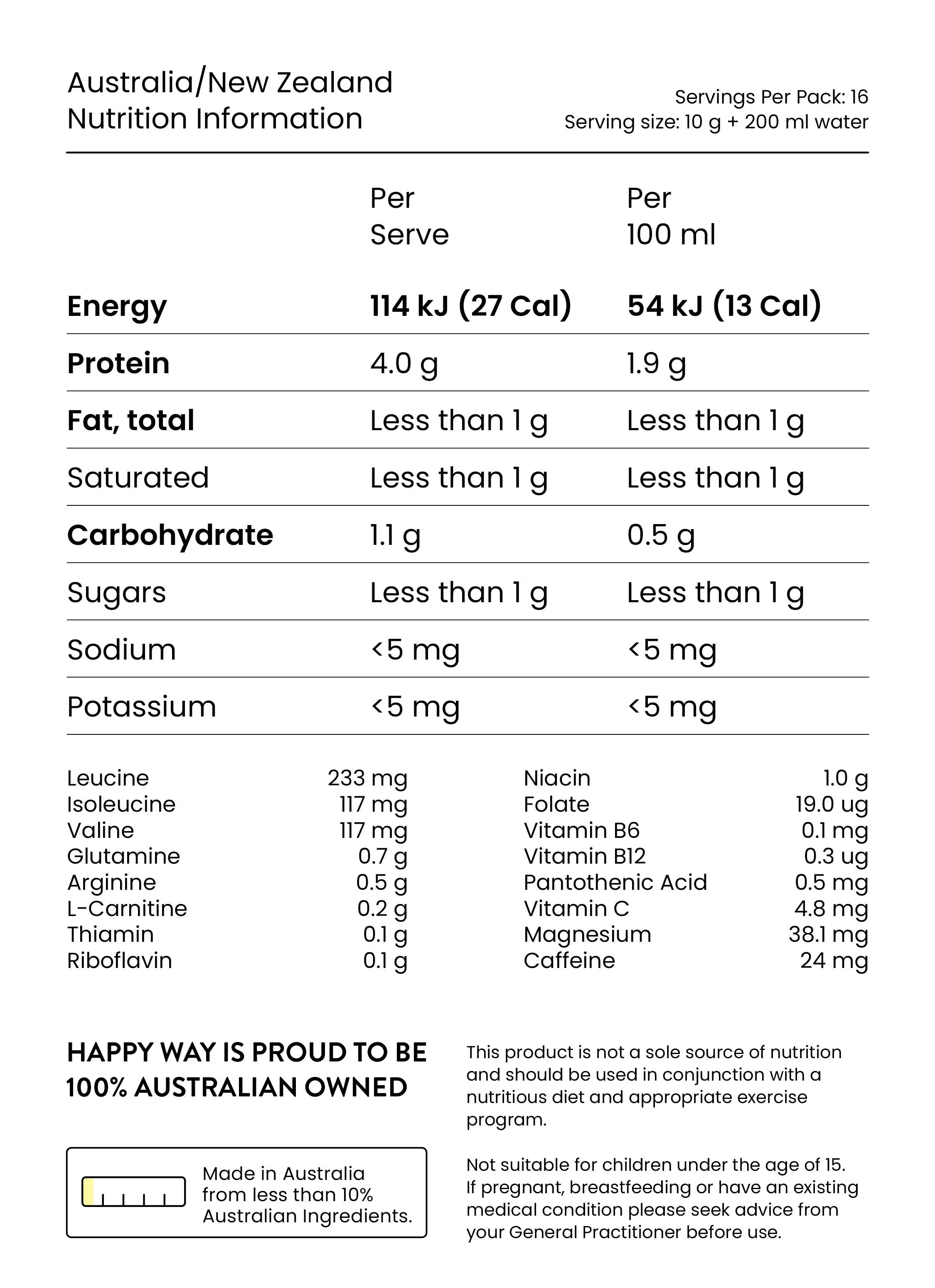 Happy Way Charge Up 300g, Green Apple - Image 3