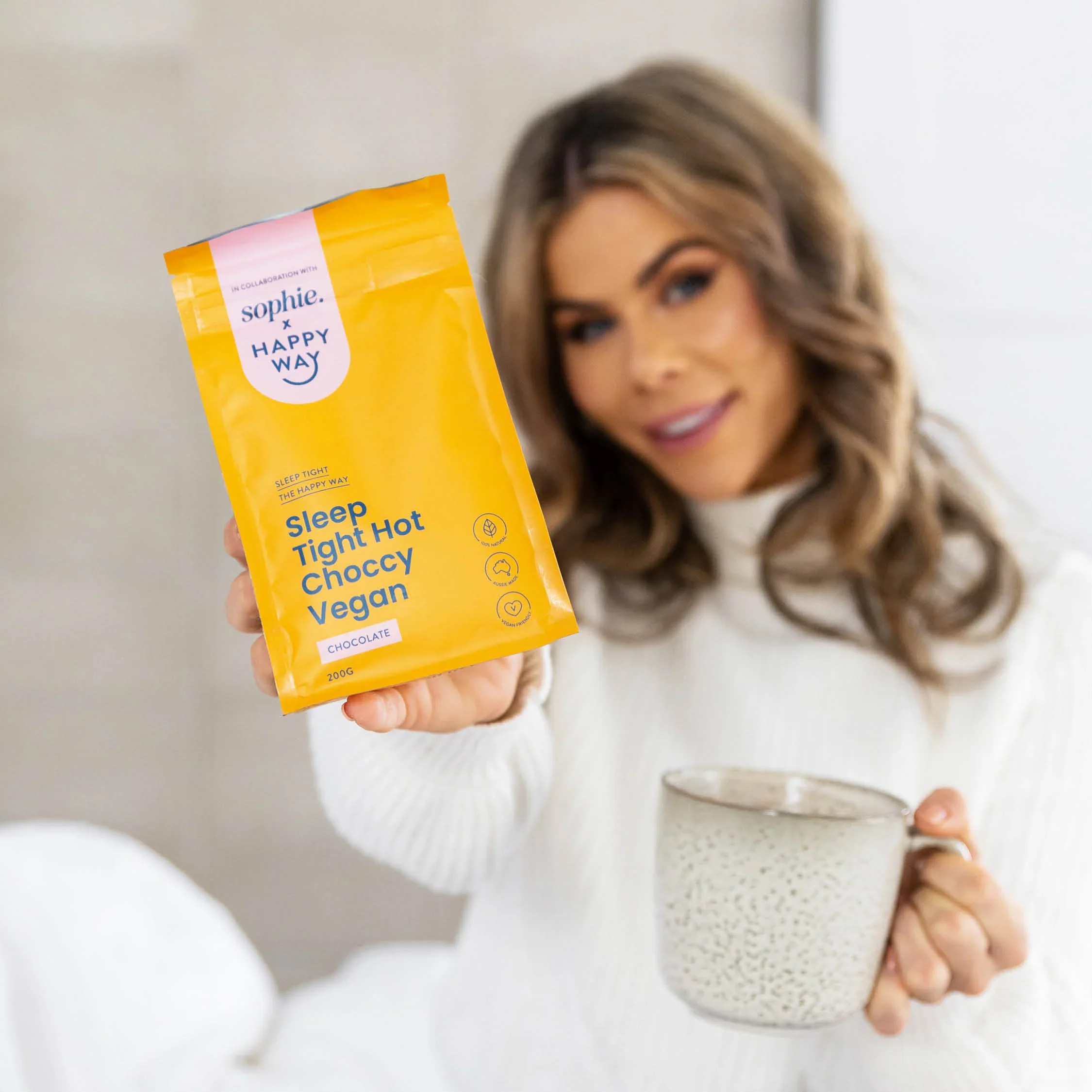 Happy Way Sophie's Sleep Tight Hot Choccy 200g, Vegan - Image 2