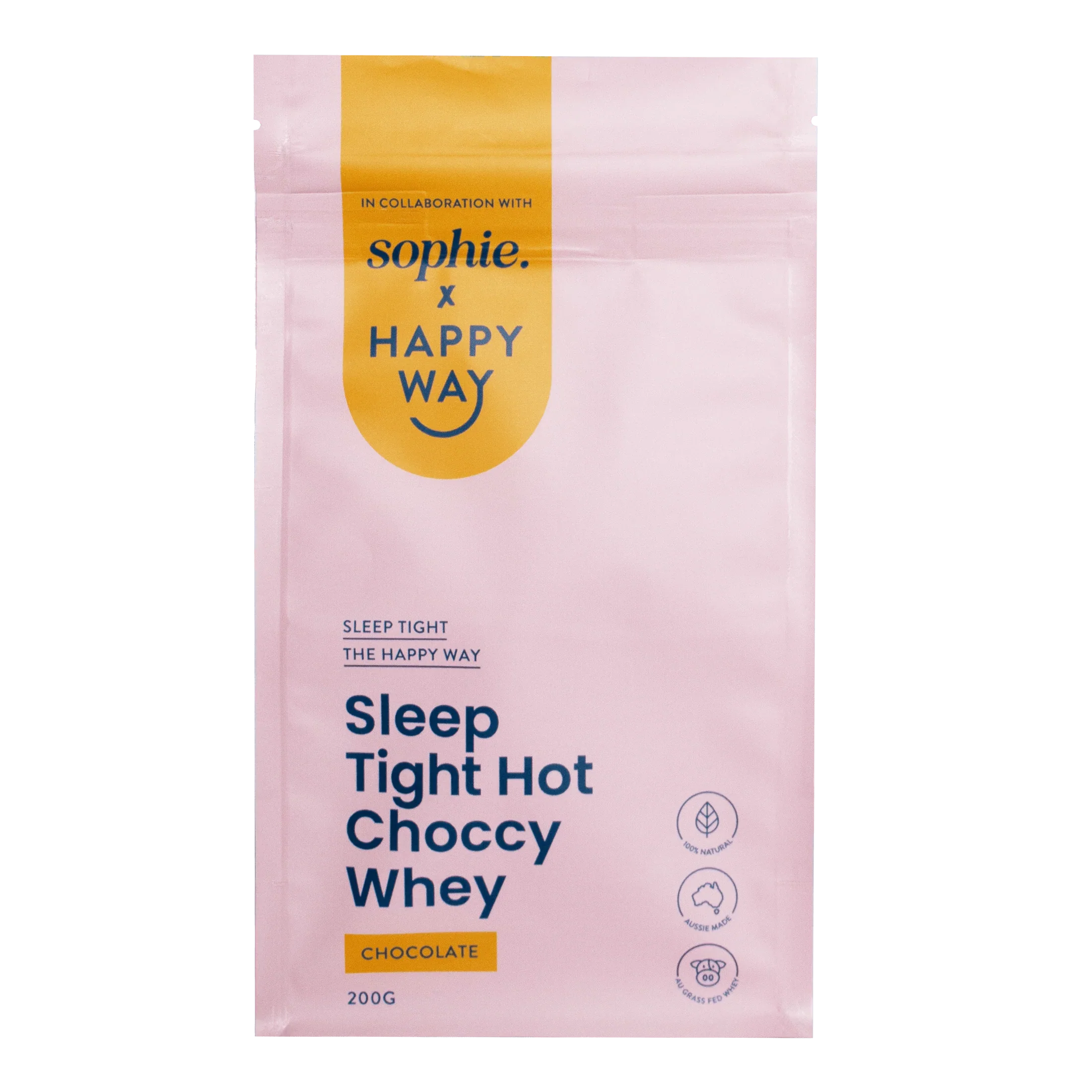Happy Way Sophie's Sleep Tight Hot Choccy Whey 200g, For A Good Night's Sleep