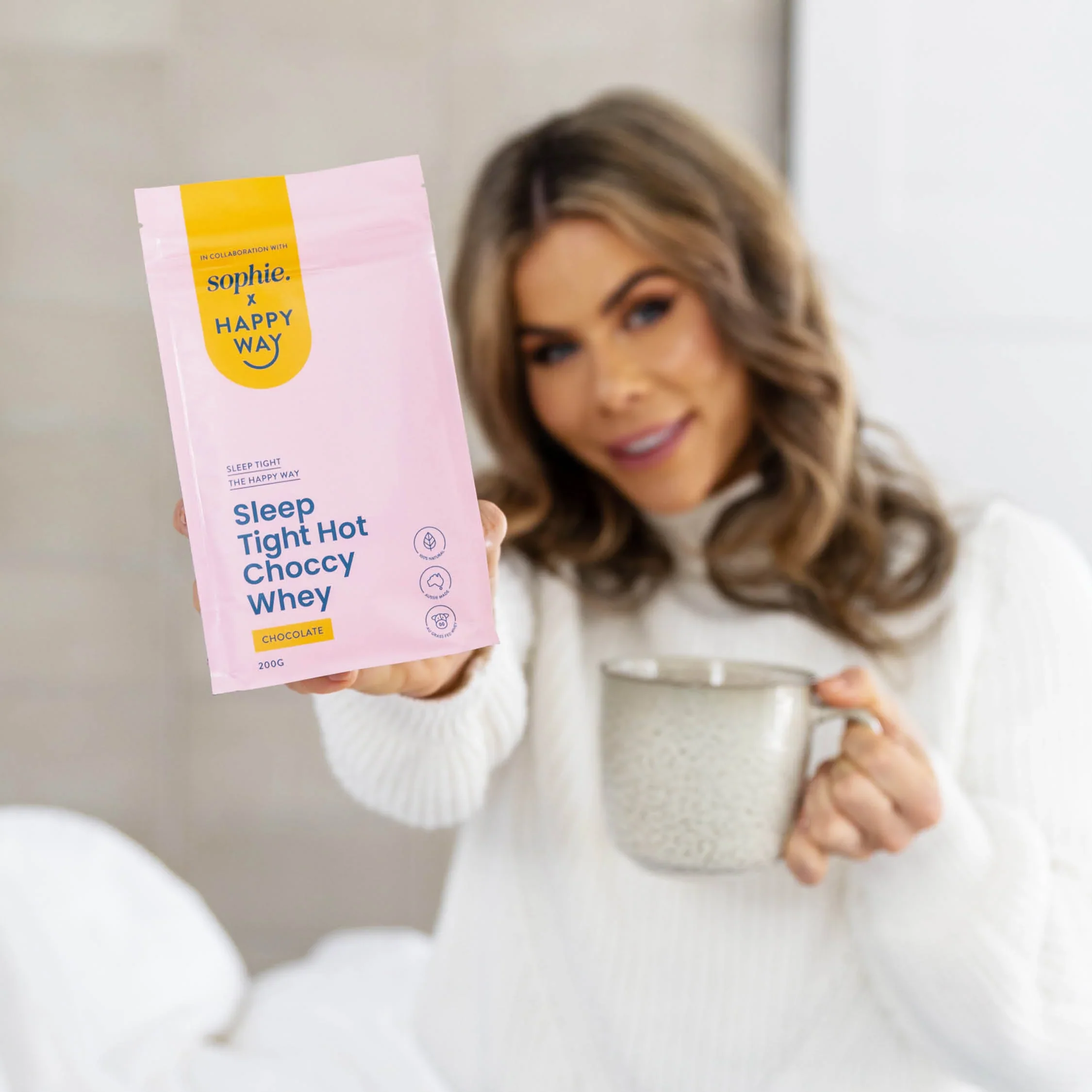 Happy Way Sophie's Sleep Tight Hot Choccy Whey 200g, For A Good Night's Sleep - Image 2