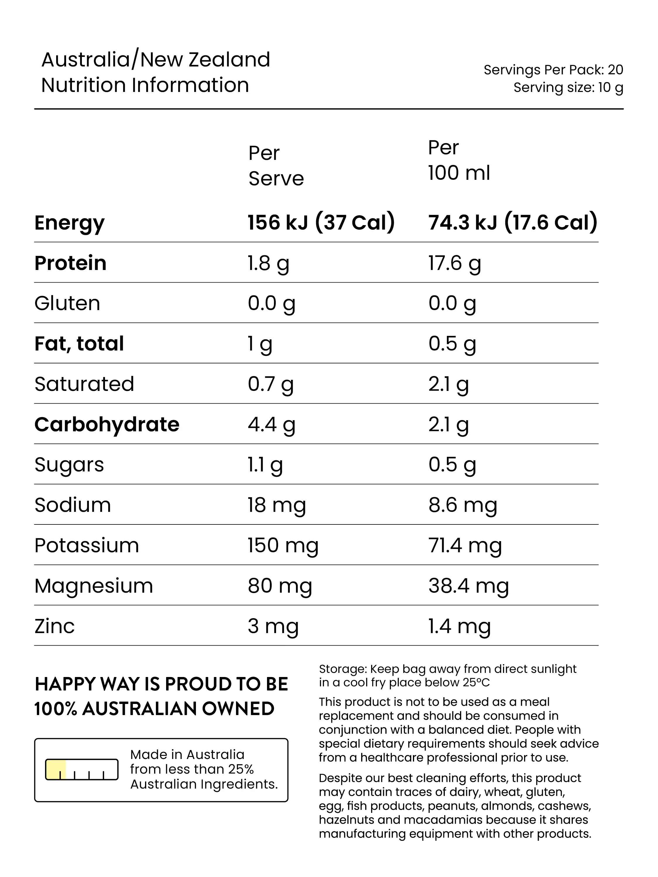 Happy Way Sophie's Sleep Tight Hot Choccy Whey 200g, For A Good Night's Sleep - Image 3