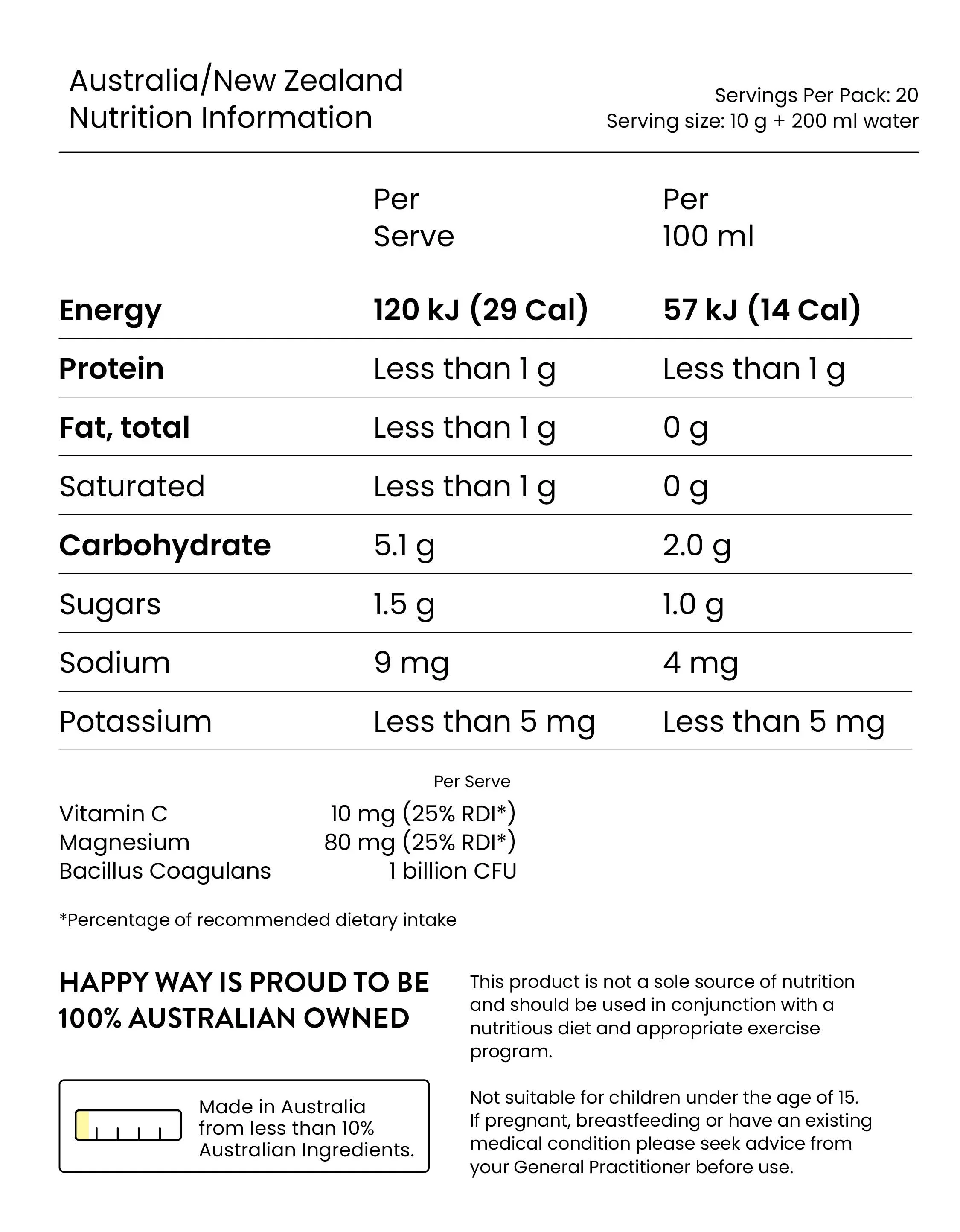 Happy Way Superreds Powder 200g, Raspberry - Image 3