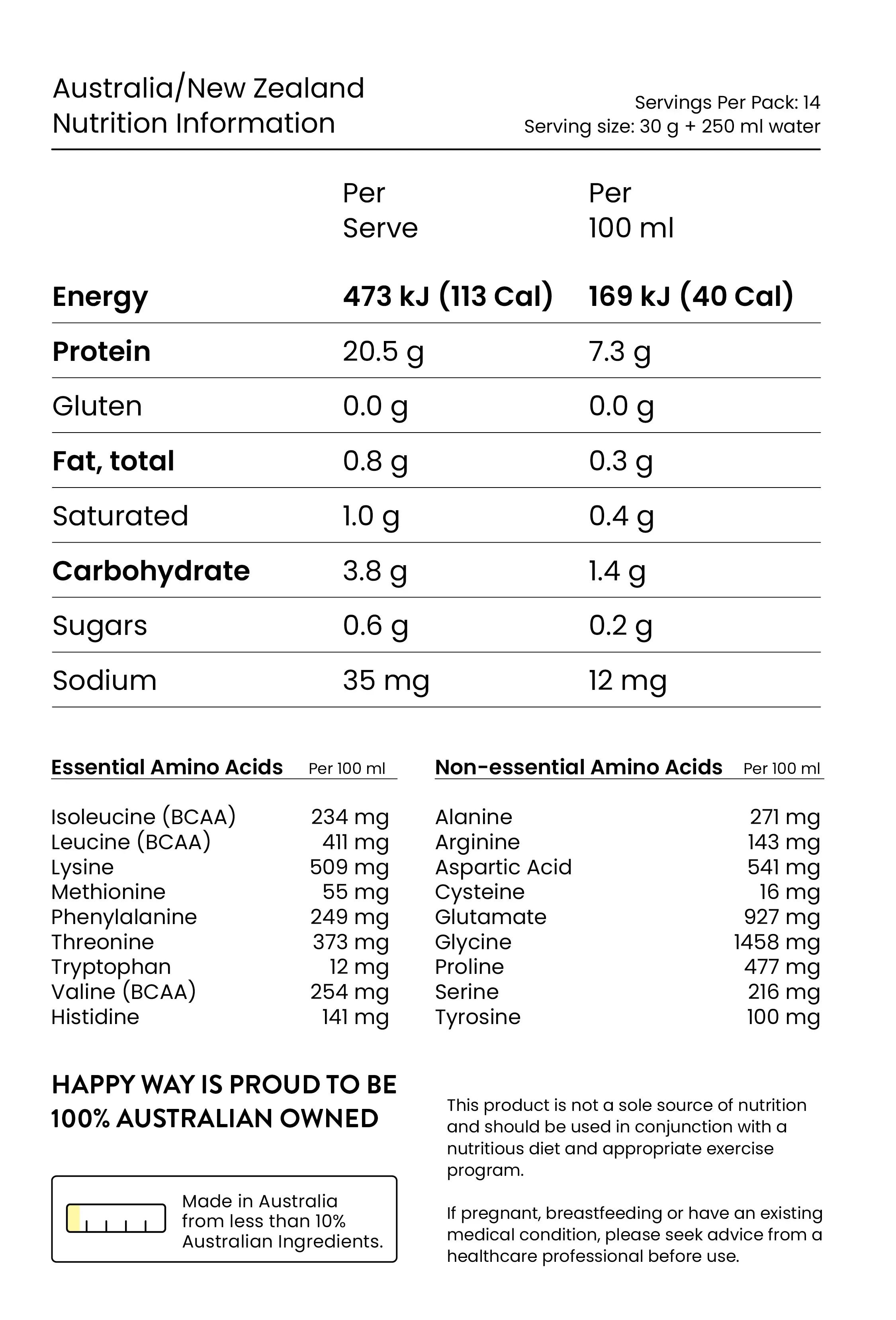 Happy Way Ashy Bines Vegan Protein Water 420g, Passionfruit - Image 3