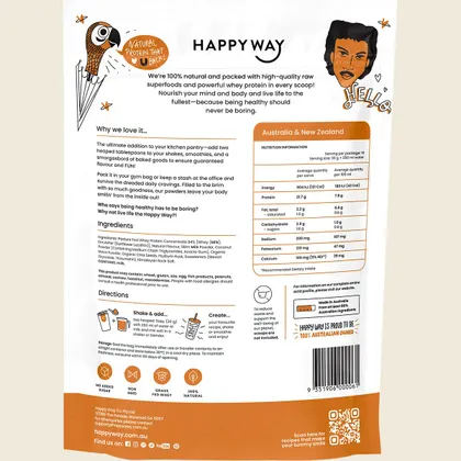 Happy Way Whey Protein Powder 500g, Salted Caramel, Guilt-Free Indulgence - Image 2