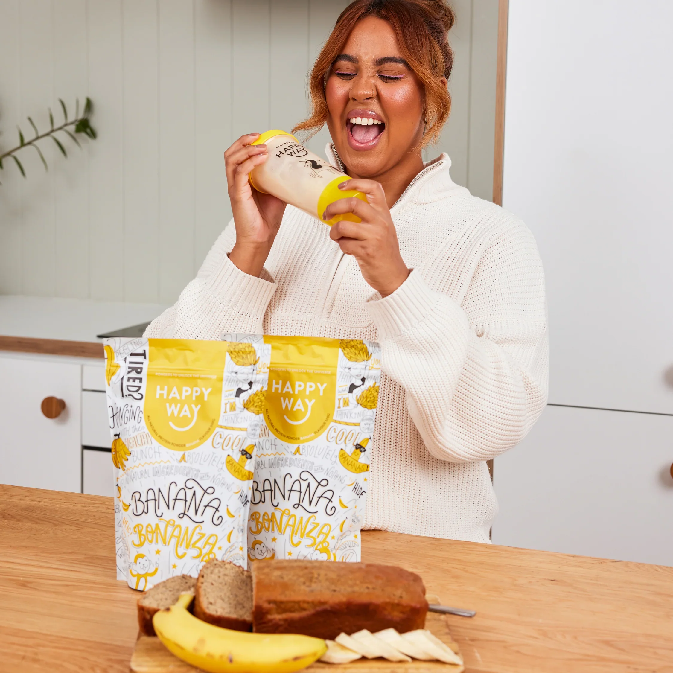 Happy Way Whey Protein Powder 60g Or 500g, Banana Bonanza - Image 4