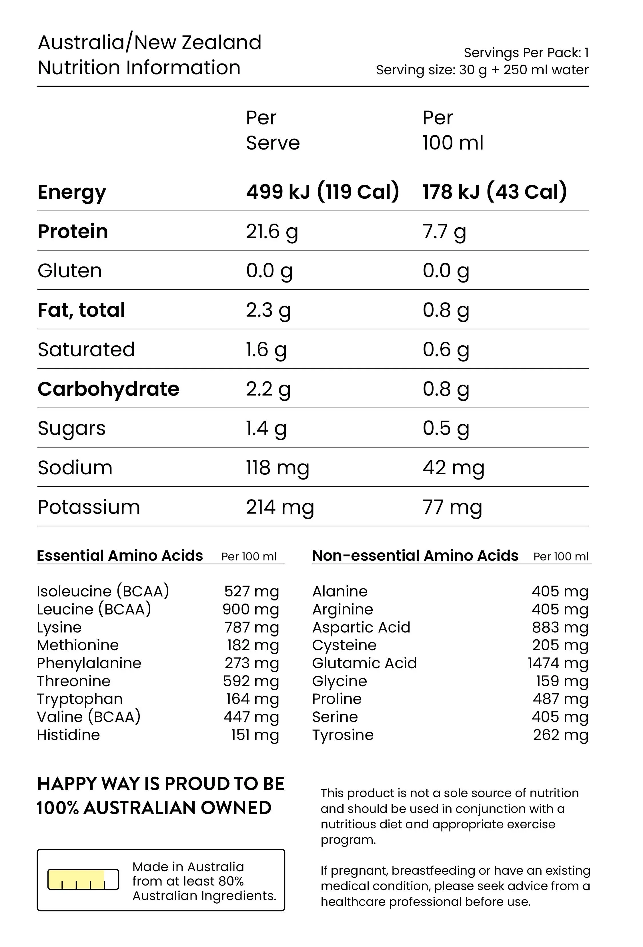 Happy Way Whey Protein Powder 60g, 500g Or 1Kg, Chocolate Flavour - Image 3