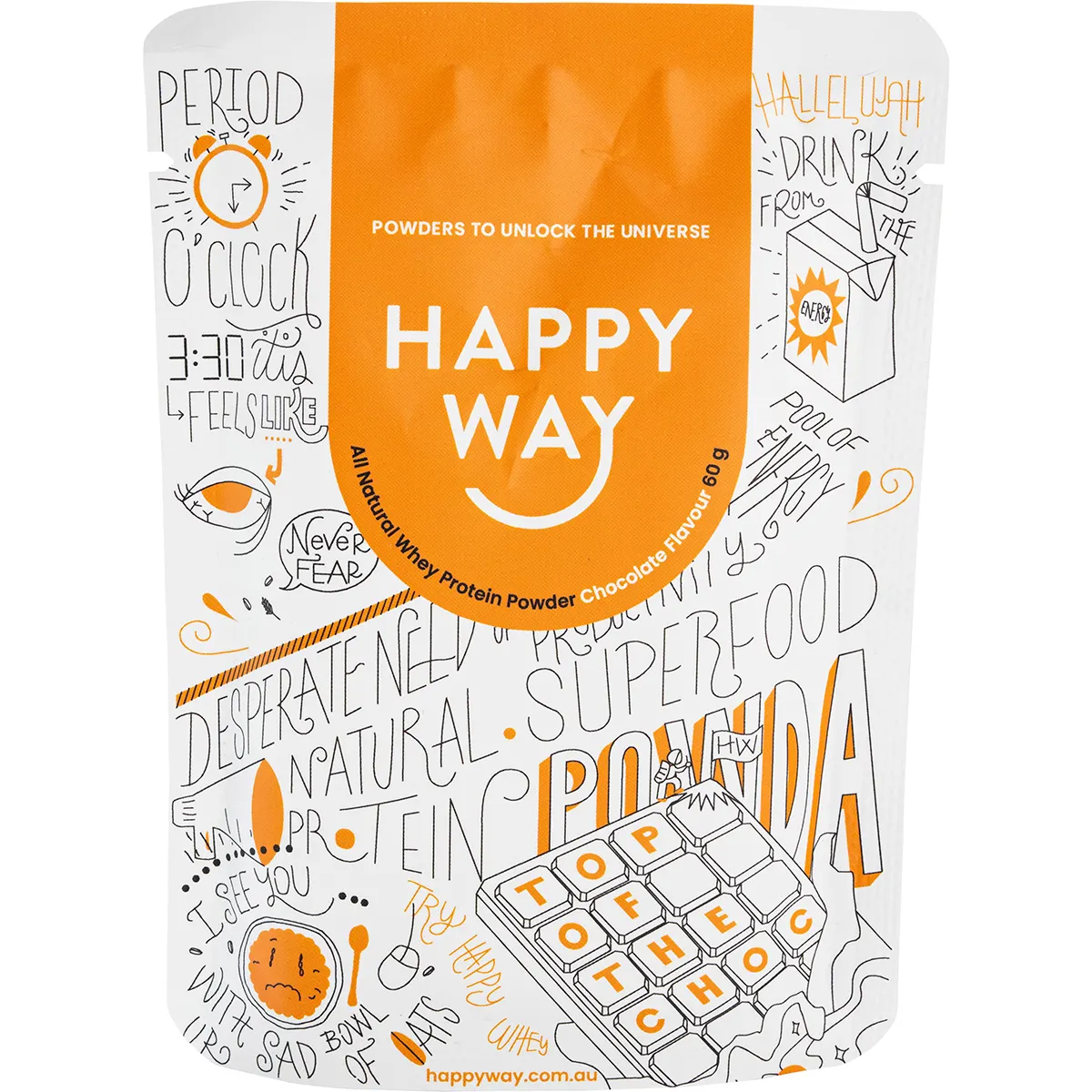 Happy Way Whey Protein Powder 60g, 500g Or 1Kg, Chocolate Flavour - Image 4