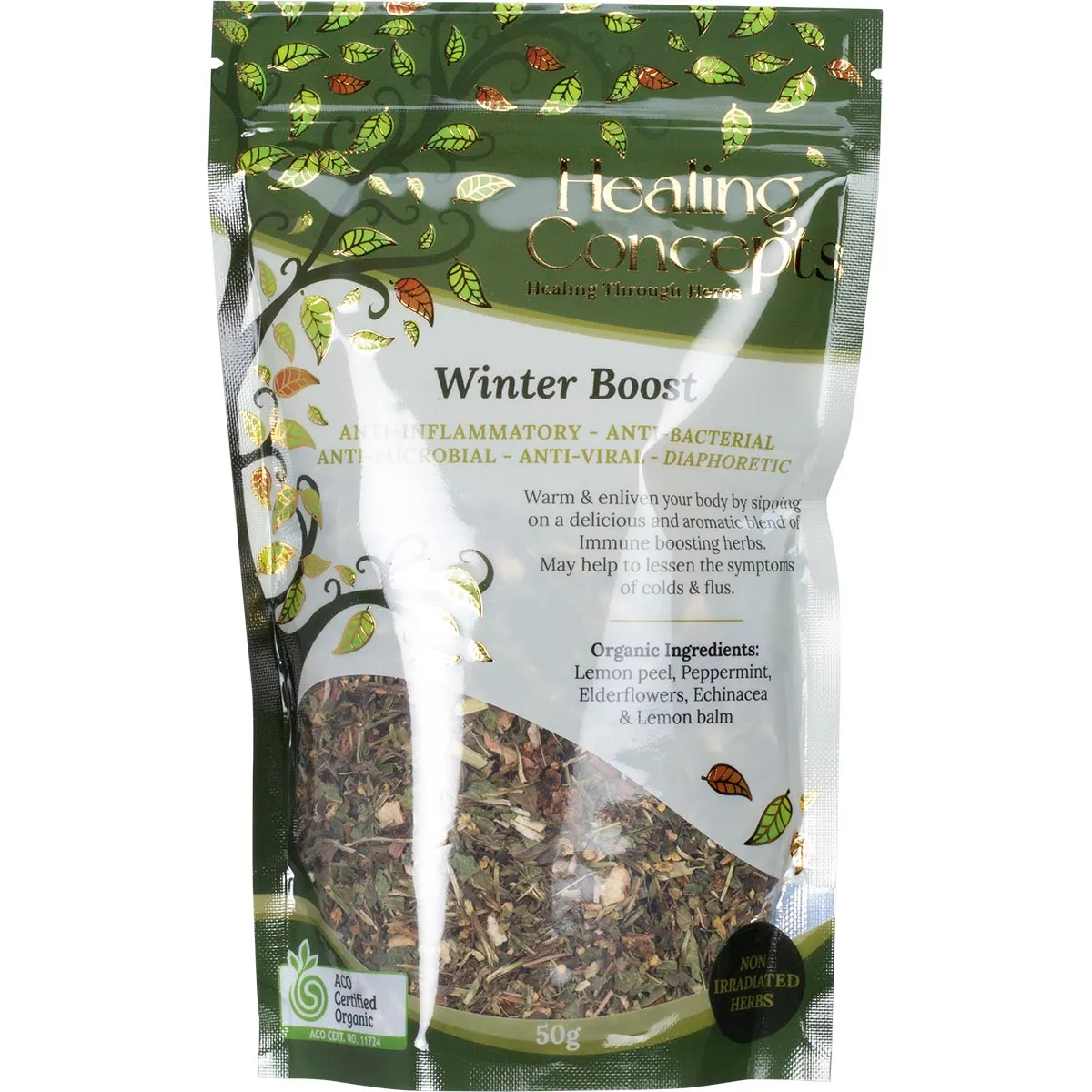 Healing Concepts Certified Organic Blend Winter Boost 50g, Soothe Winter Woes
