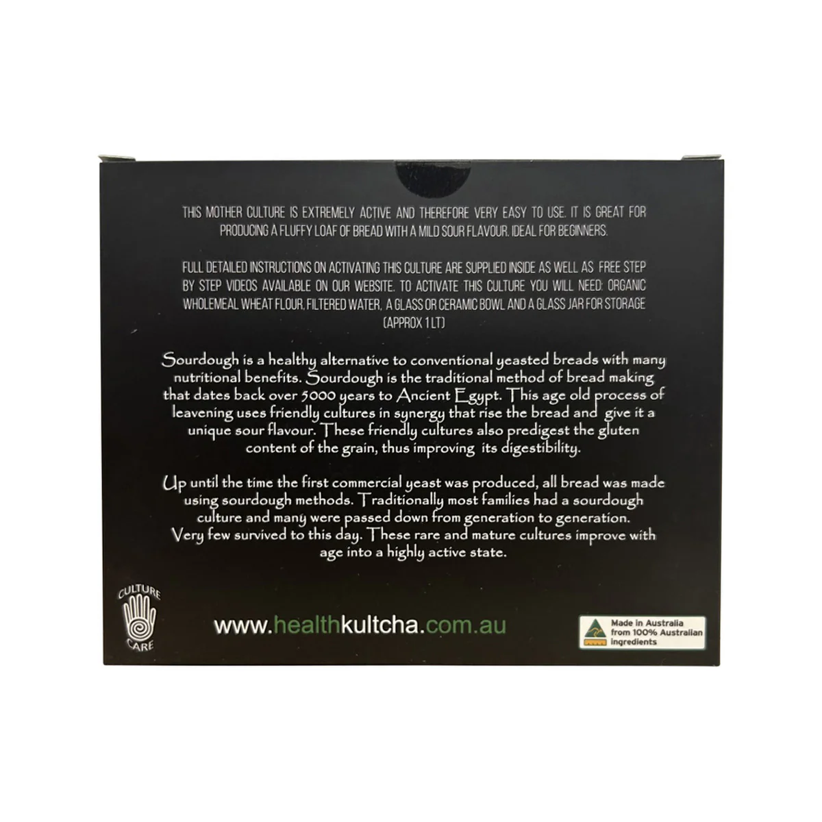 Health Kultcha Ancient Sourdough Culture, Made With 100% Australian Certified Organic Stoneground Flour - Image 5