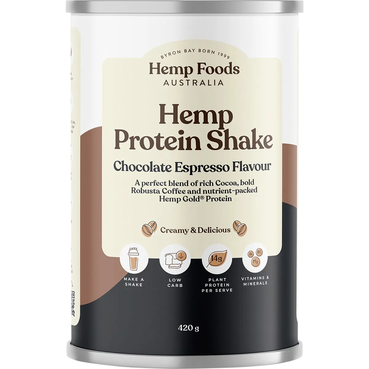 Hemp Foods Australia Organic Hemp Protein Shake 35g Or 420g, Chocolate Espresso Flavour - Image 2