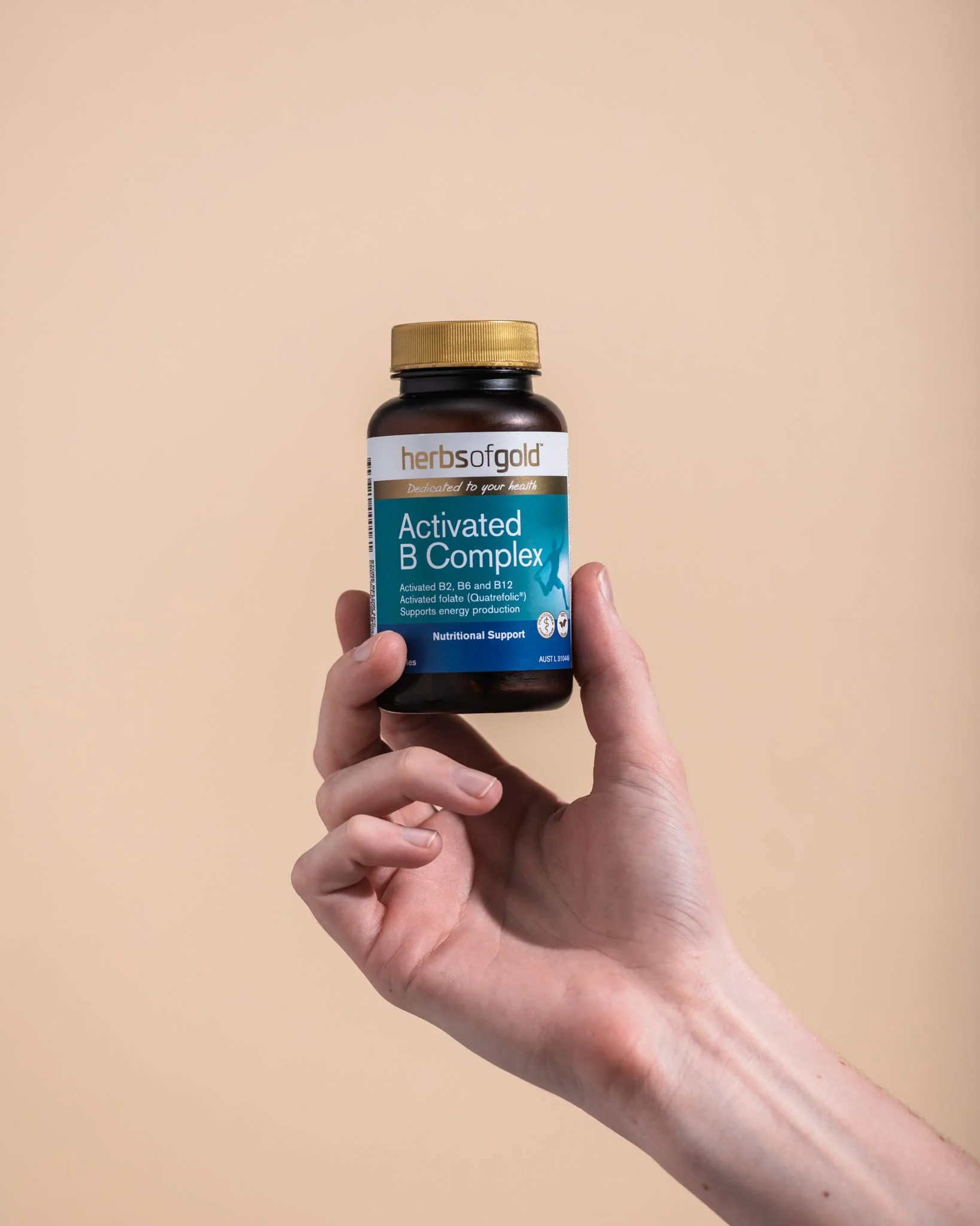 Herbs Of Gold Activated B Complex, 30 Or 60 VegeCapsules (Vegan) - Image 3