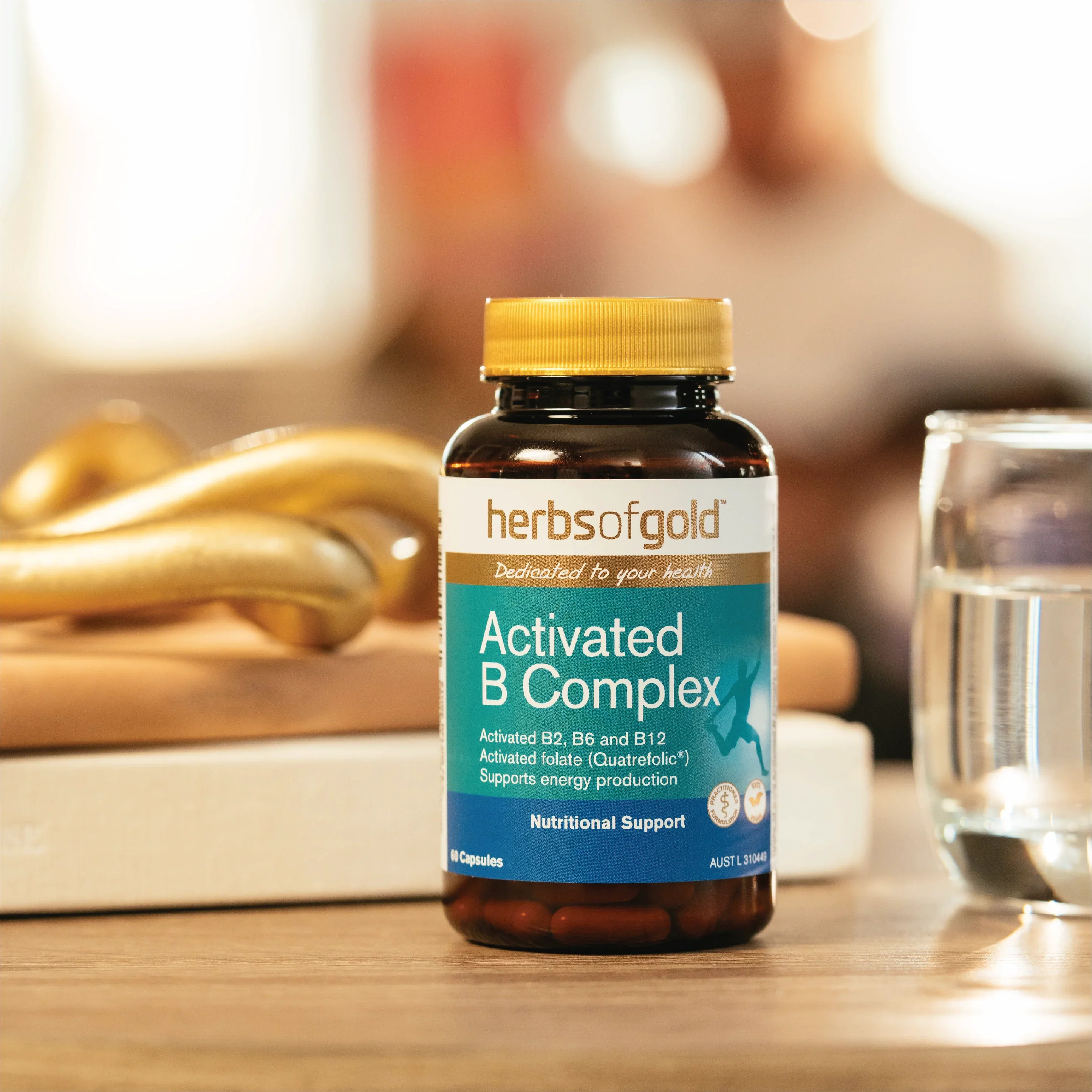 Herbs Of Gold Activated B Complex, 30 Or 60 VegeCapsules (Vegan) - Image 4