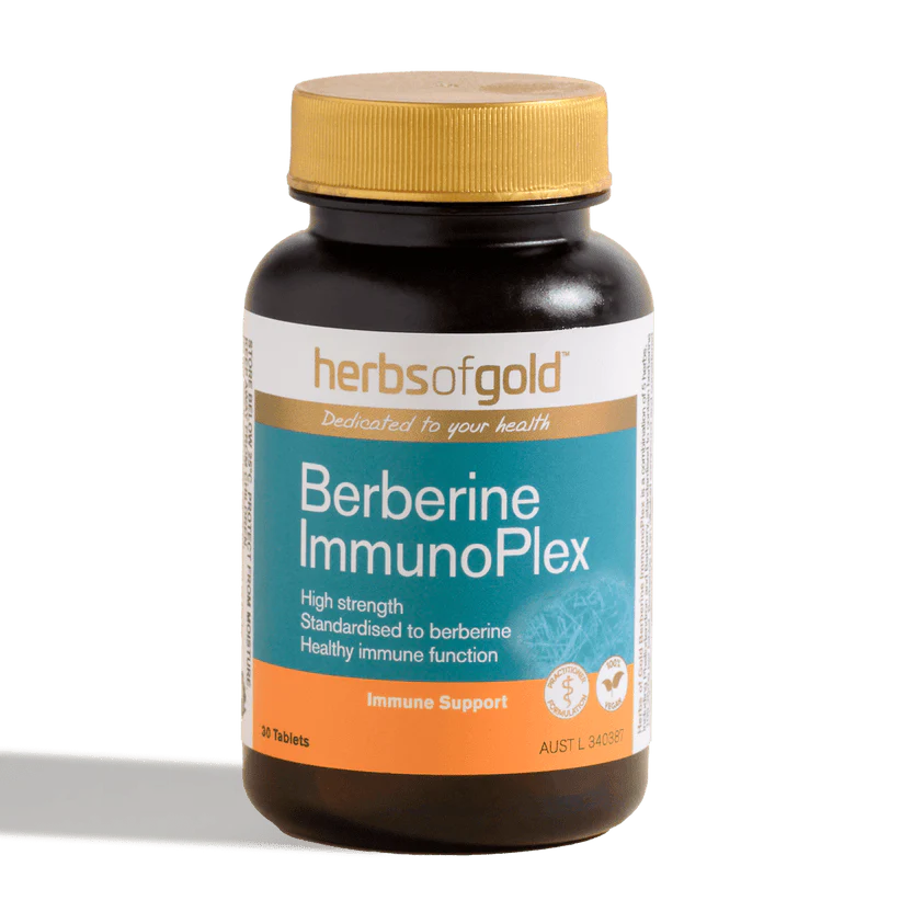 Herbs Of Gold Berberine ImmunoPlex, 30 Tablets (Vegan)