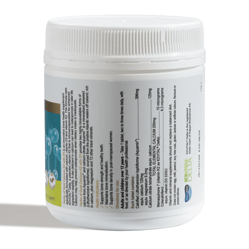 Herbs Of Gold Calcium K2 With D3, 90 Or 180 Tablets - Image 4