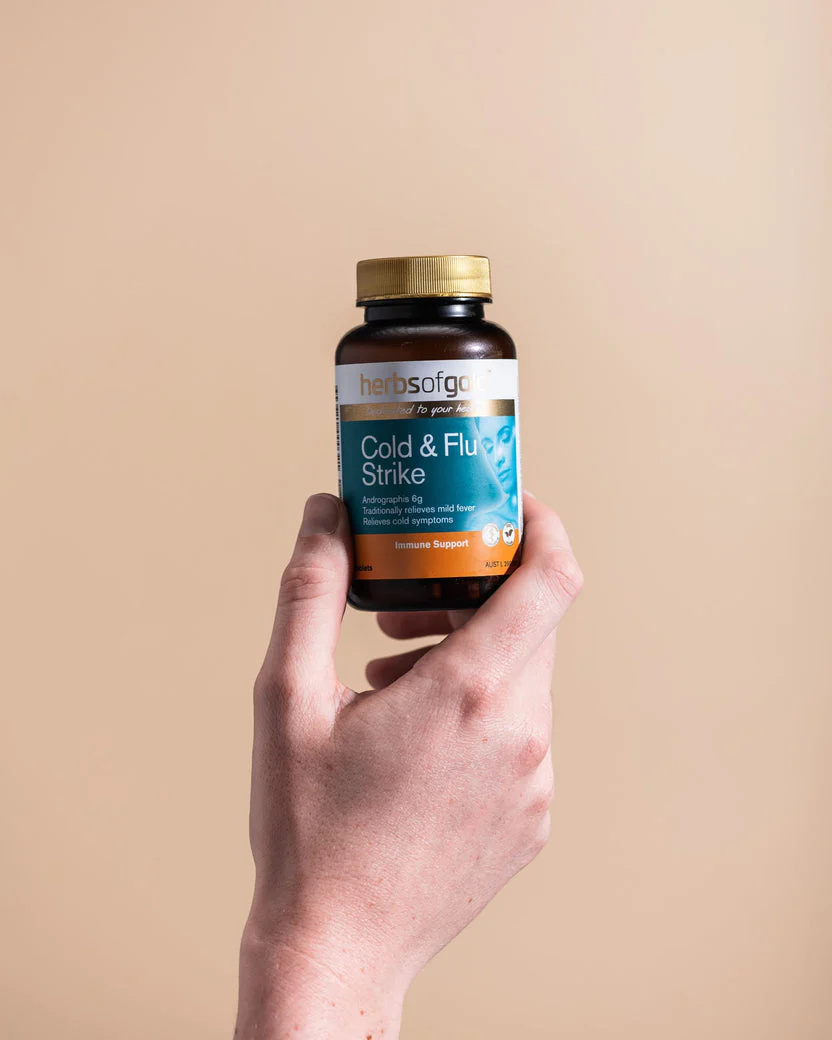 Herbs Of Gold Cold & Flu Strike, 30 Or 60 Tablets (Vegan) - Image 3