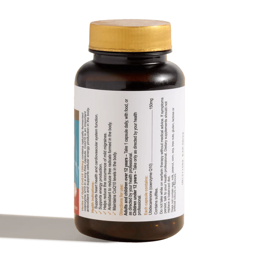Herbs Of Gold CoQ10 150mg, 60 Or 120 Tablets - Image 4