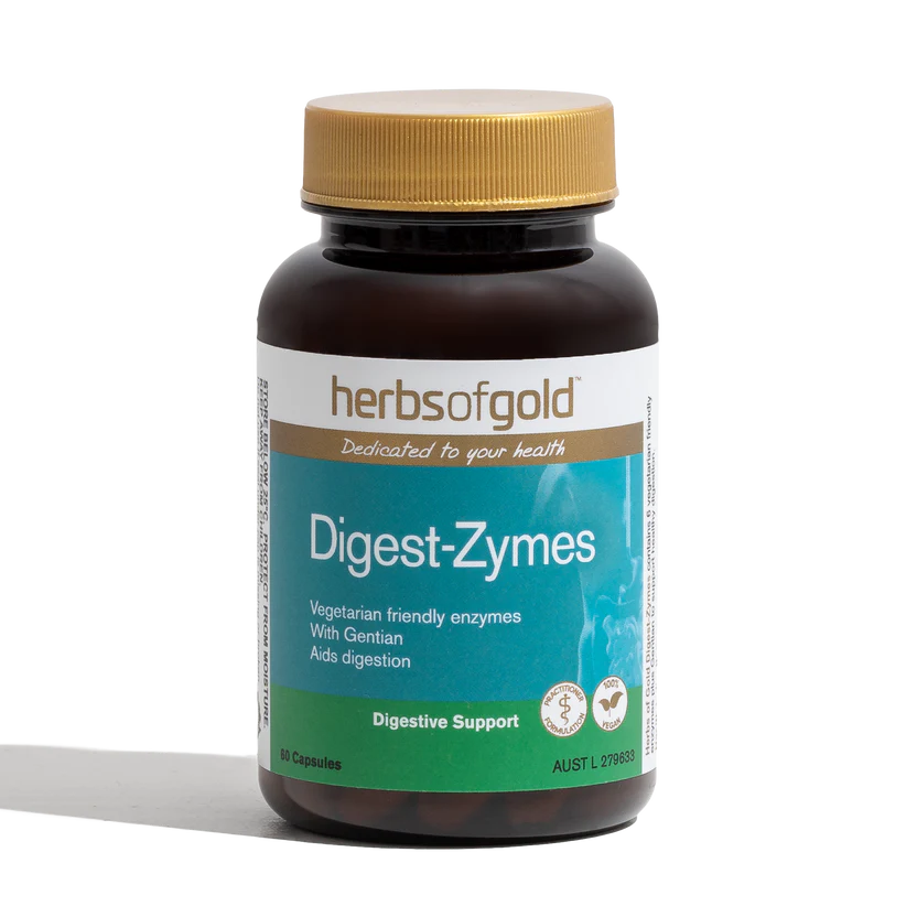 Herbs Of Gold Digest-Zymes, 60 VegeCapsules (Vegan)