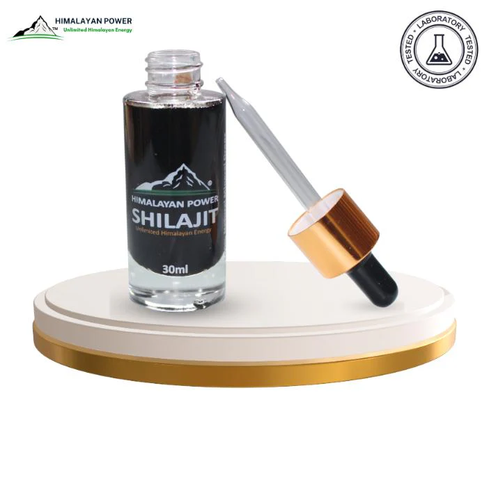 Himalayan Power Pure Shilajit Liquid Drops 30mL, Purest Himalayan Power Gold Graded 100% Pure Shilajit- Fulvic Acid & 85+ Trace Minerals Complex