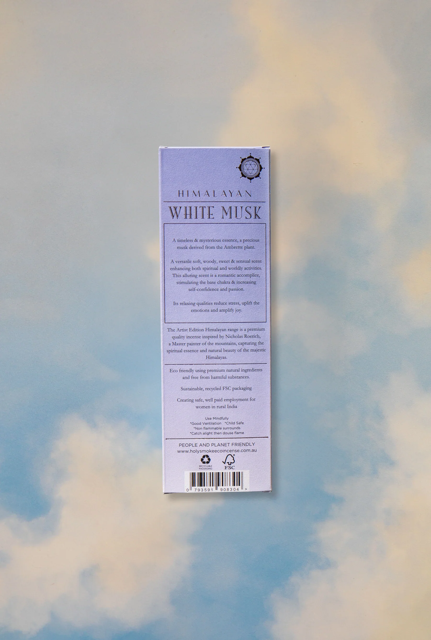 Holy Smoke Eco Incense Himalayan White Musk 25gm, Pure Alpine Ether Veil - Image 2