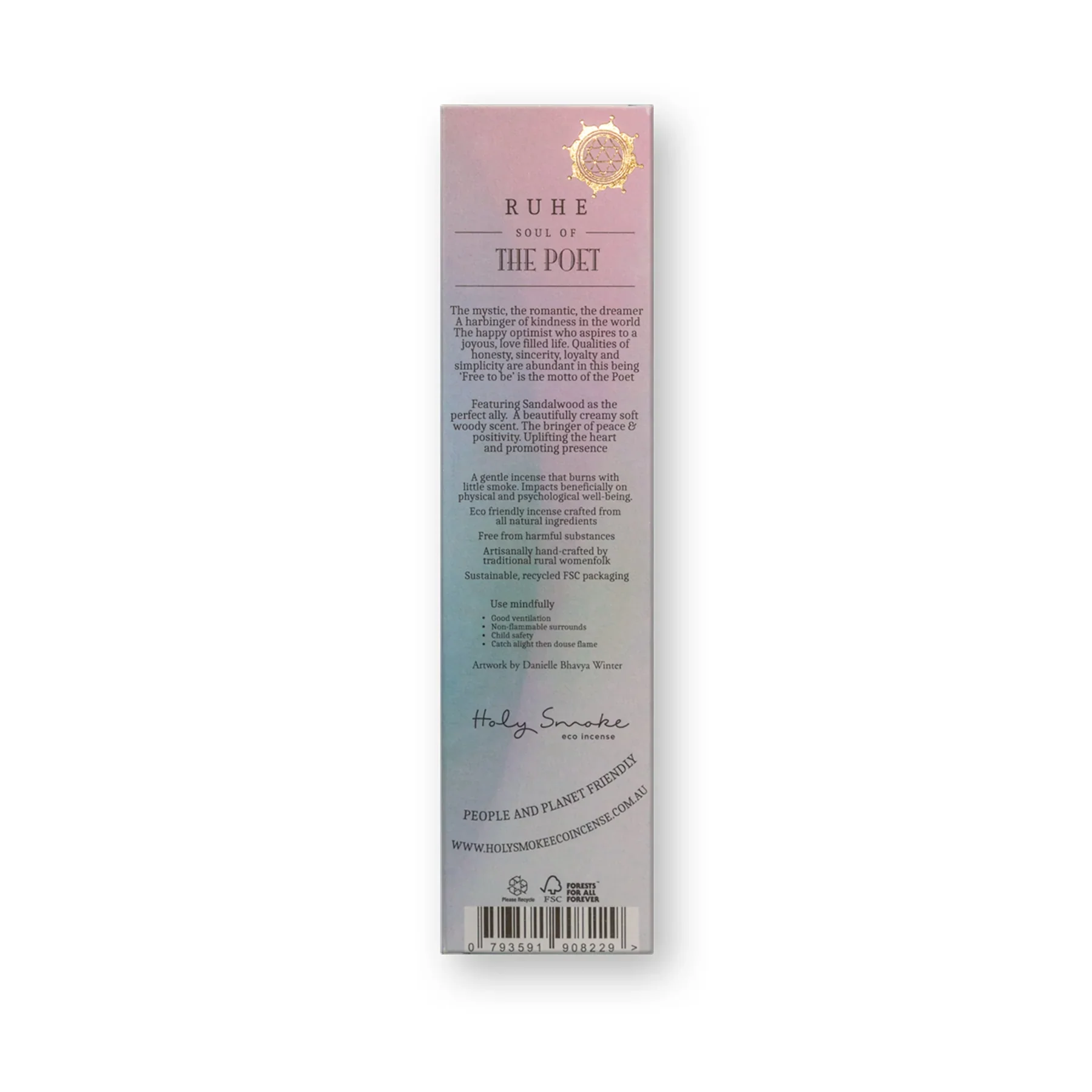 Holy Smoke Eco Incense The Poet 20 Sticks, Dreamlike Creative Stillness - Image 3