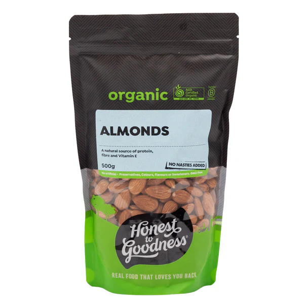 Honest To Goodness Certified Organic Almonds 200g, 500g Or 1Kg, Unroasted & Unsalted - Image 2