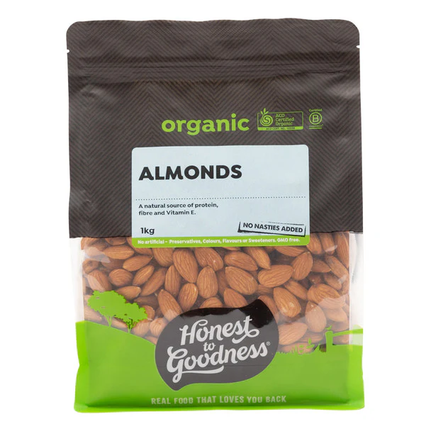 Honest To Goodness Certified Organic Almonds 200g, 500g Or 1Kg, Unroasted & Unsalted - Image 3