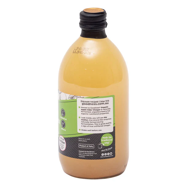 Honest To Goodness Apple Cider Vinegar 500ml, Australian Certified Organic With The Mother - Image 2