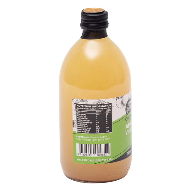 Honest To Goodness Apple Cider Vinegar 500ml, Australian Certified Organic With The Mother - Image 3