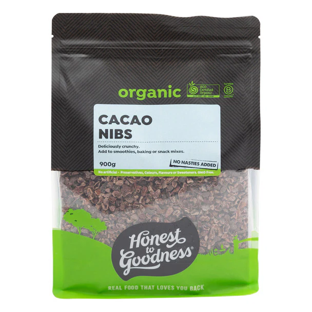 Honest To Goodness Certified Organic Cacao Nibs 200g Or 900g, Deliciously Crunchy - Image 2