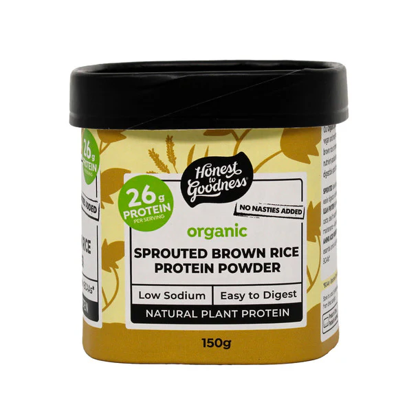 Honest To Goodness Certified Organic Sprouted Brown Rice Protein Powder 150g, Performance & Recovery - Image 4