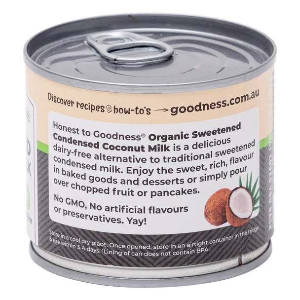 Honest To Goodness Certified Organic Sweetened Condensed Coconut Milk 210g, 100% Pure & Natural - Image 3