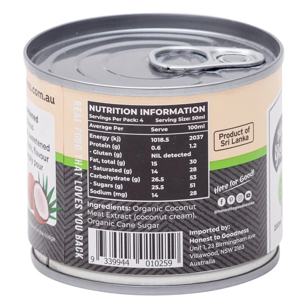 Honest To Goodness Certified Organic Sweetened Condensed Coconut Milk 210g, 100% Pure & Natural - Image 4