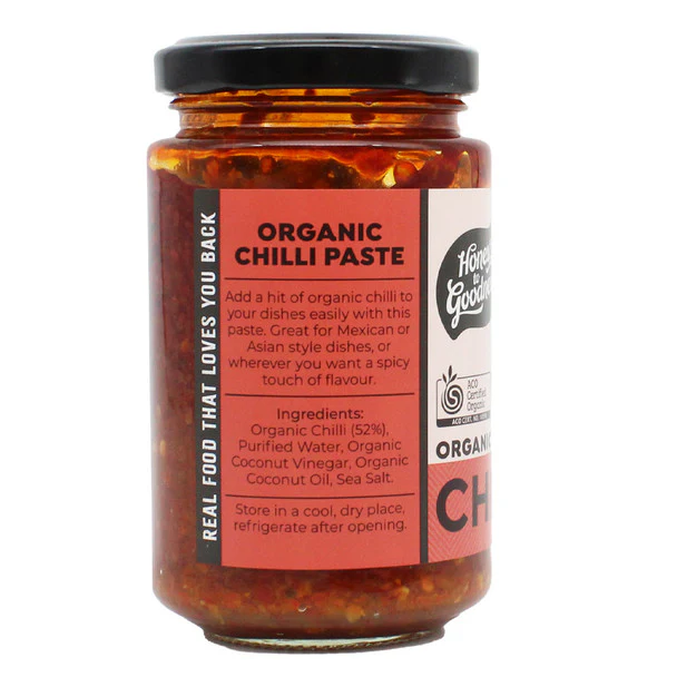 Honest To Goodness Chilli Paste 200g, Australian Certified Organic - Image 3